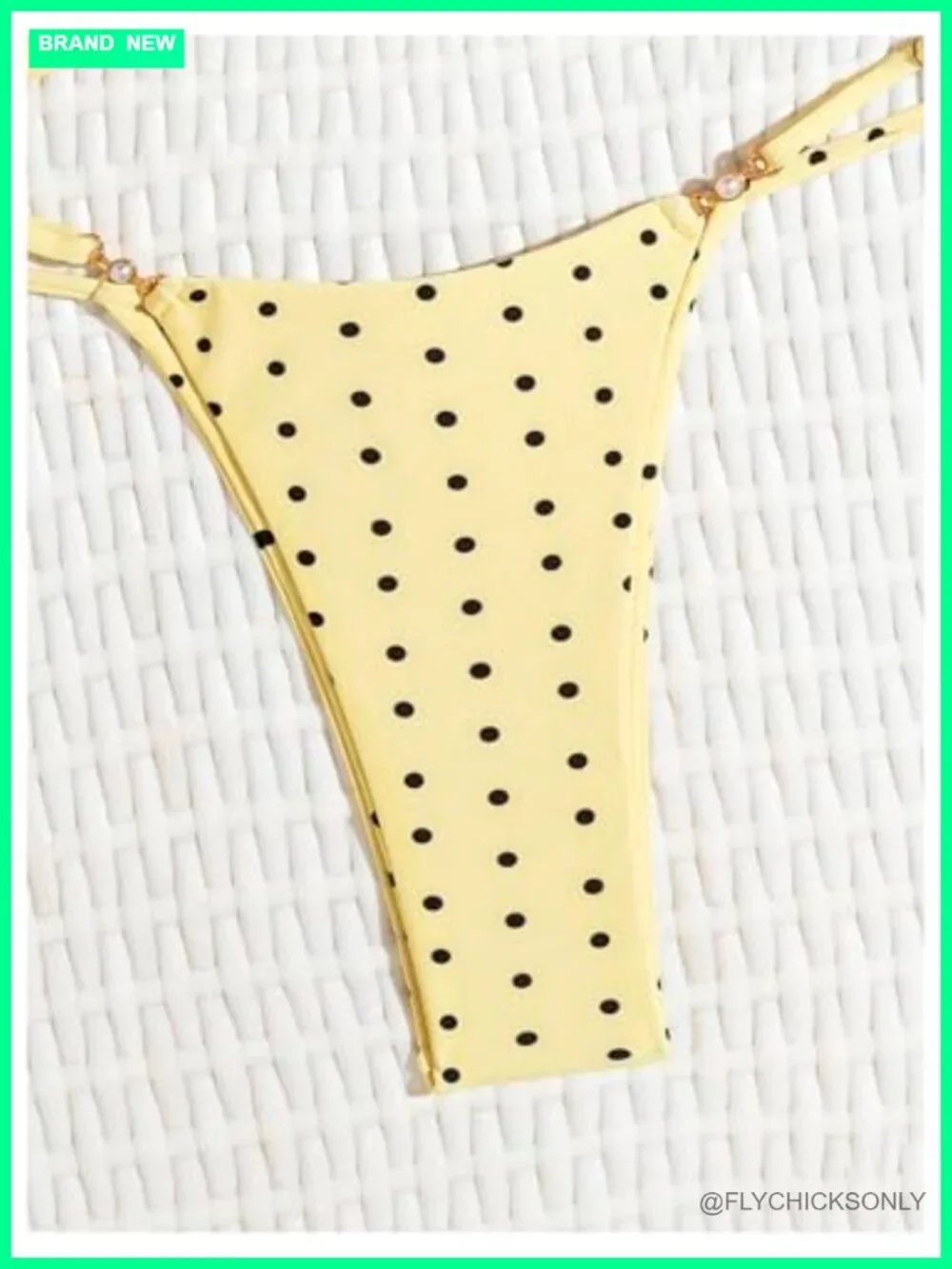Retro Polka Dot Tie Back Bikini Set with Ruched Thong Bottom